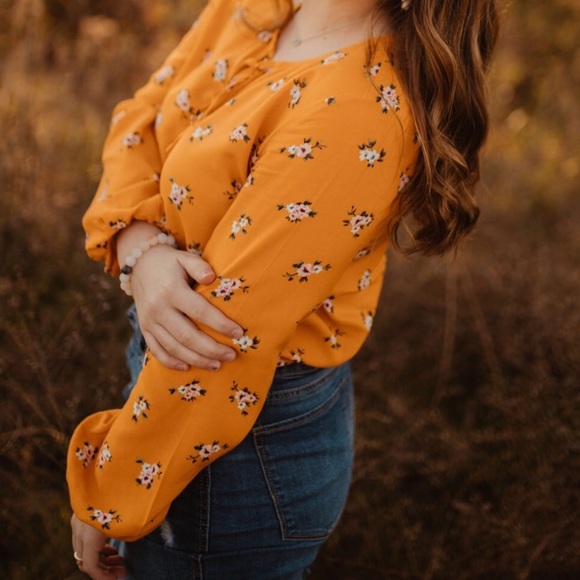 kohls yellow blouse